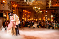 Bride and groom celebrating their wedding at Franklin Plaza in Troy, NY. Professional photography by Studio Lana, serving Albany, Troy, Saratoga Springs, and the Capital Region.