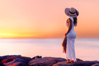 Romantic sunset destination portrait captured by Studio Lana in Albany, NY. Artistic outdoor destination photography blending natural, light, emotions, and fine-art style.